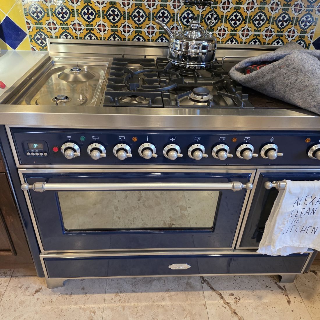 Professional six-burner gas range